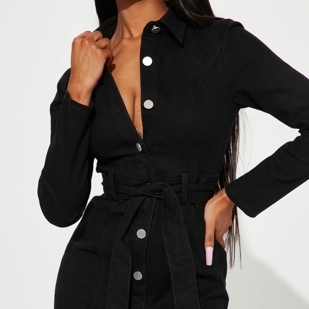 Black Denim Fashionova Dress